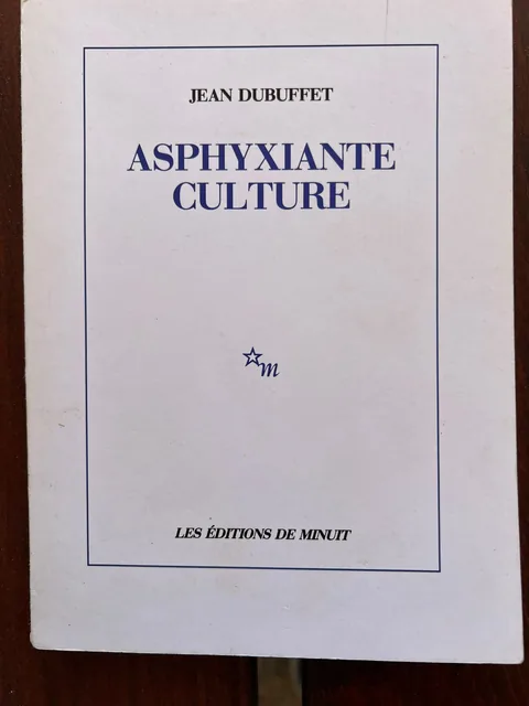 Asphyxiante culture, photographié par Pierre-François sur un banc de jardin