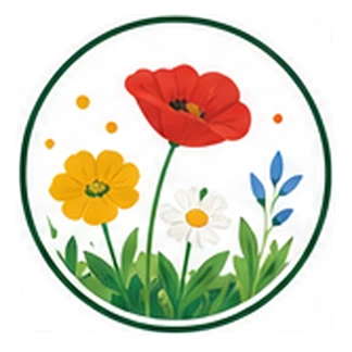 Le Script-Jardinier, médaillon fleuri